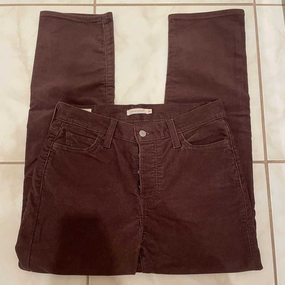 Levi’s Premium Wedgie Straight Corduroy Pants - W29 L28